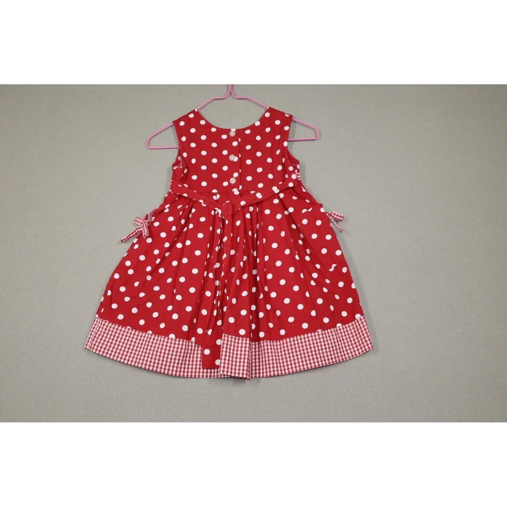Blueberi Boulevard‎ Girls Vintage Sunflower Dress - Red Polka dot - Size 2T